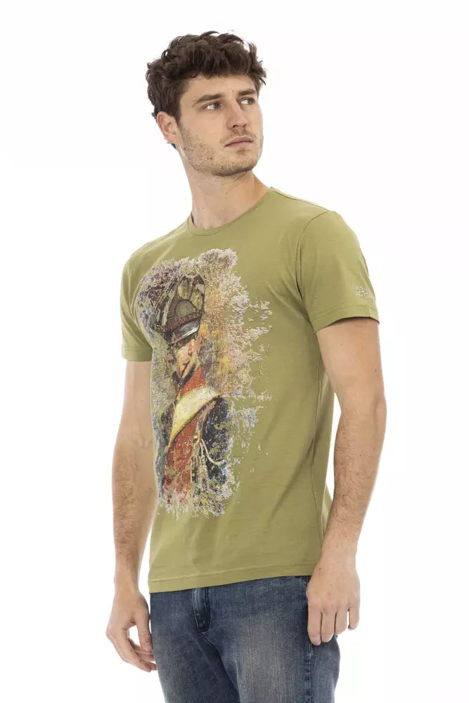 Green Cotton Men T-Shirt - ventzia