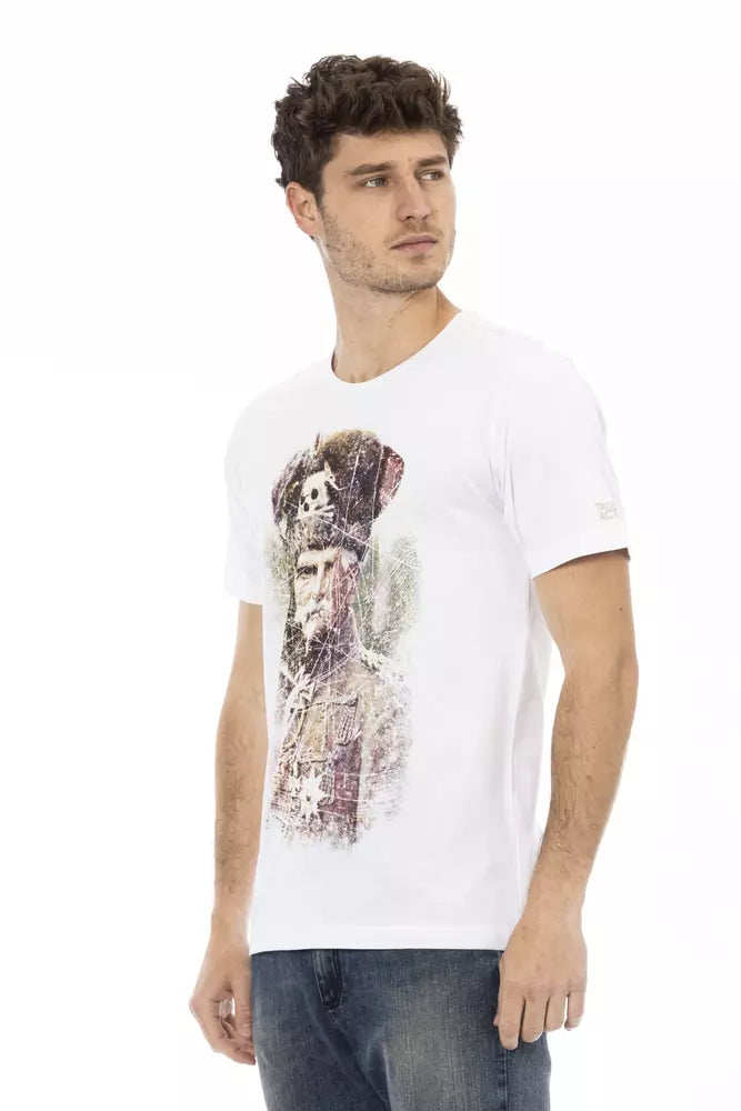 White Cotton Men T-Shirt - ventzia