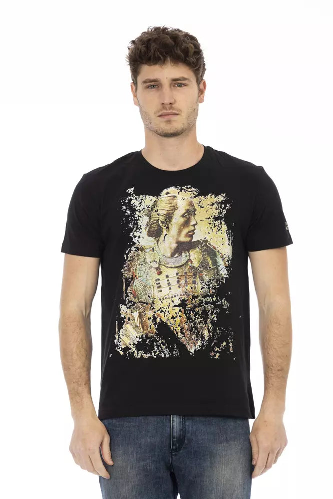 Black Cotton Men T-Shirt - ventzia