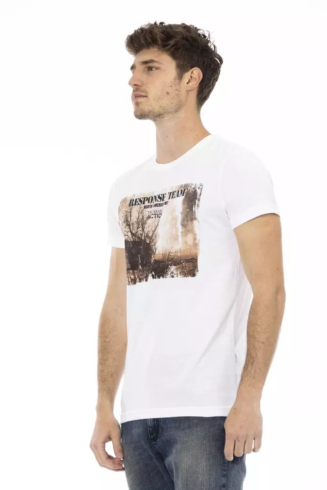 White Cotton Men T-Shirt - ventzia