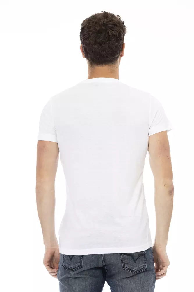 White Cotton Men T-Shirt - ventzia