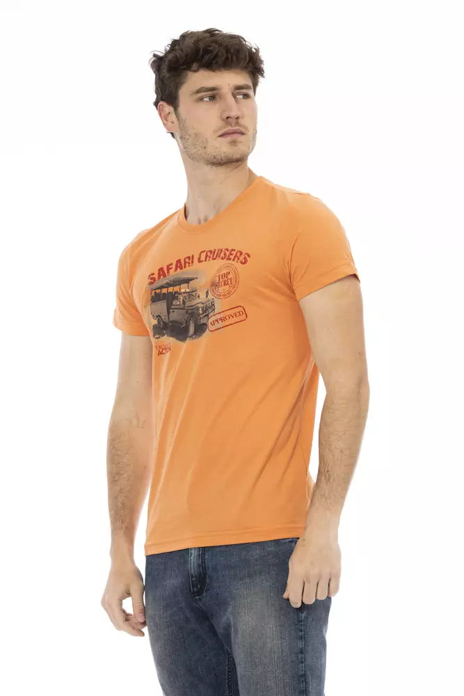 Orange Cotton Men T-Shirt - ventzia