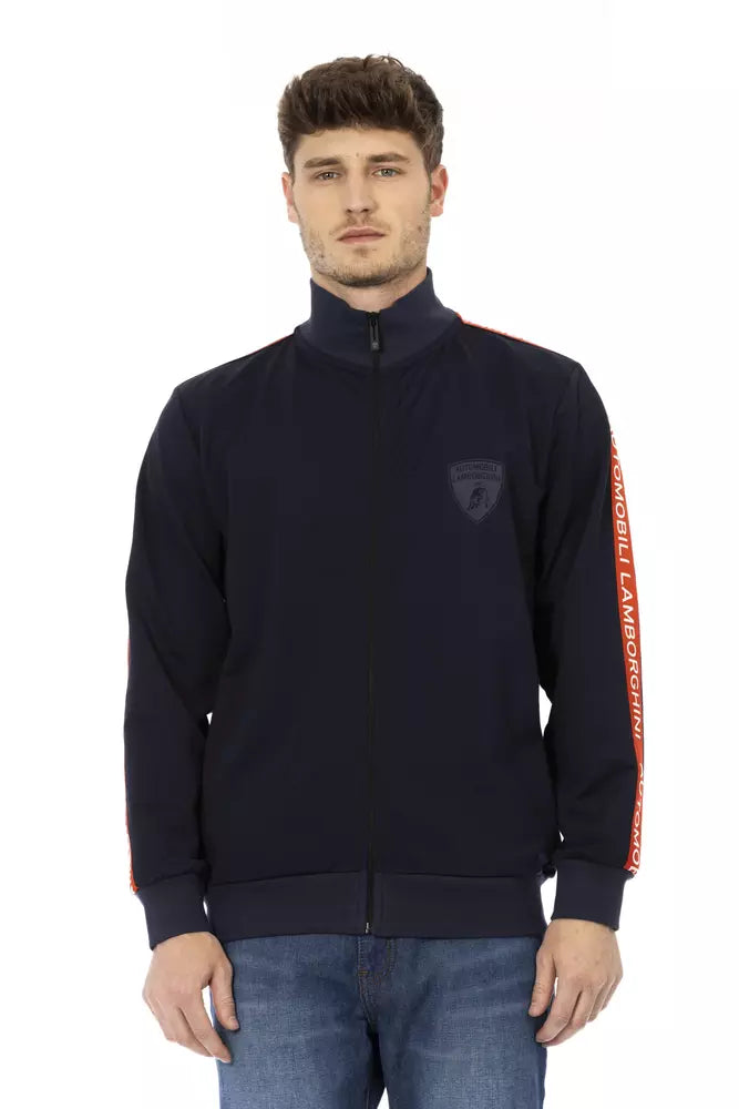 Blue Polyester Men Sweatshirt - ventzia