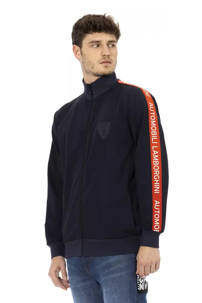 Blue Polyester Men Sweatshirt - ventzia