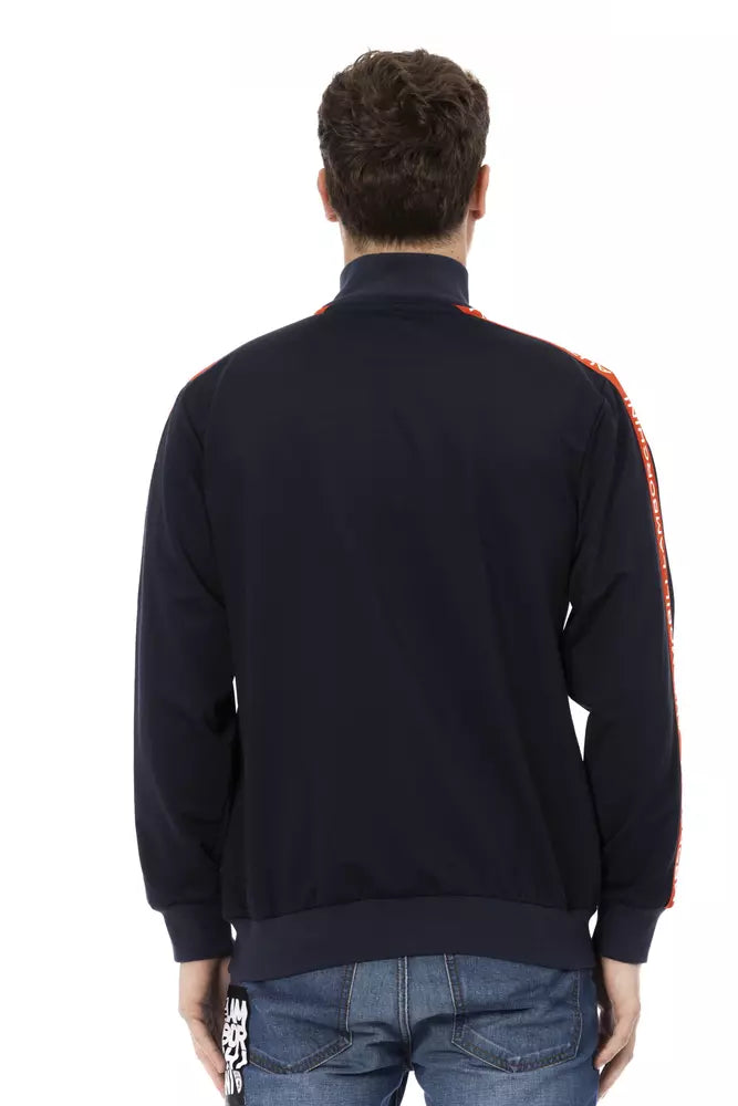 Blue Polyester Men Sweatshirt - ventzia
