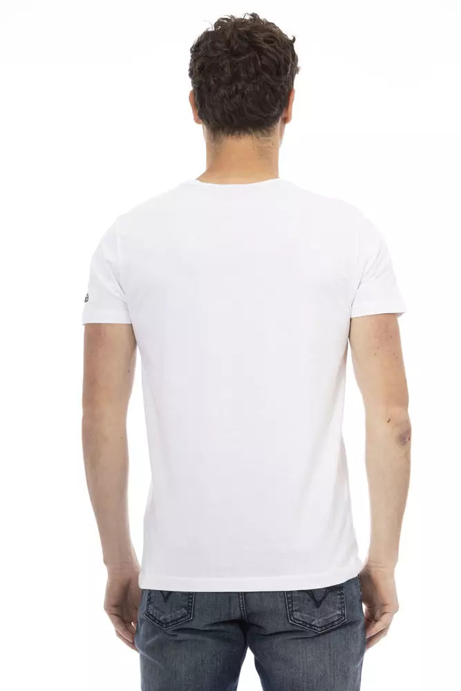 White Cotton Men's T-Shirt - ventzia