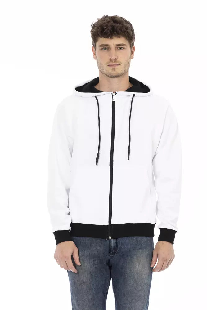 White Cotton Men Sweater - ventzia