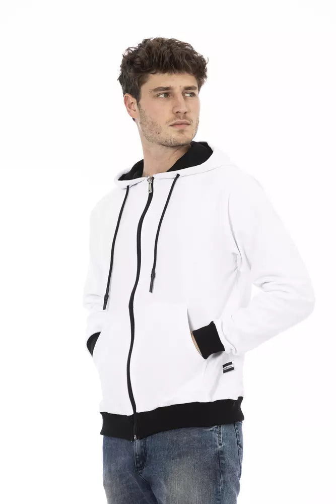White Cotton Men Sweater - ventzia