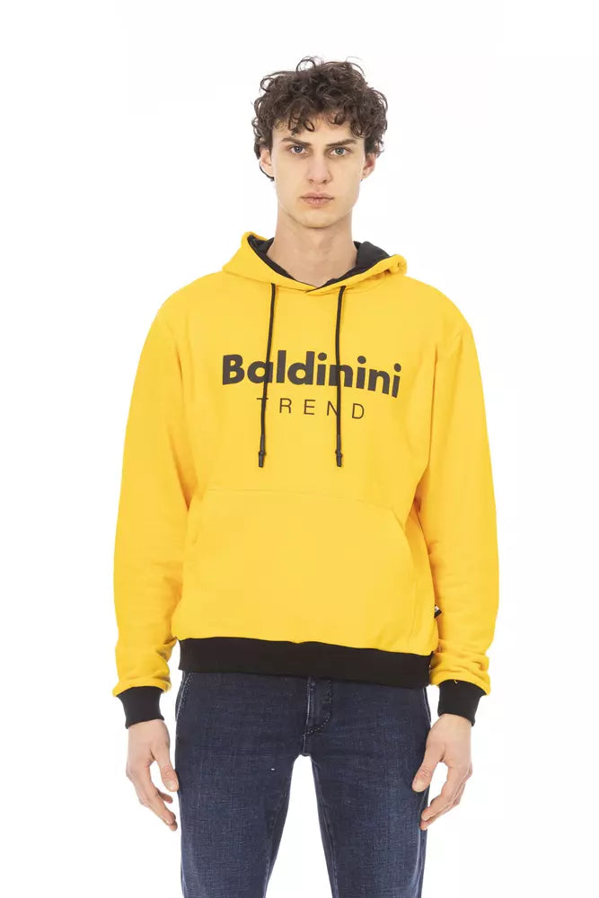 Yellow Cotton Men Sweater - ventzia