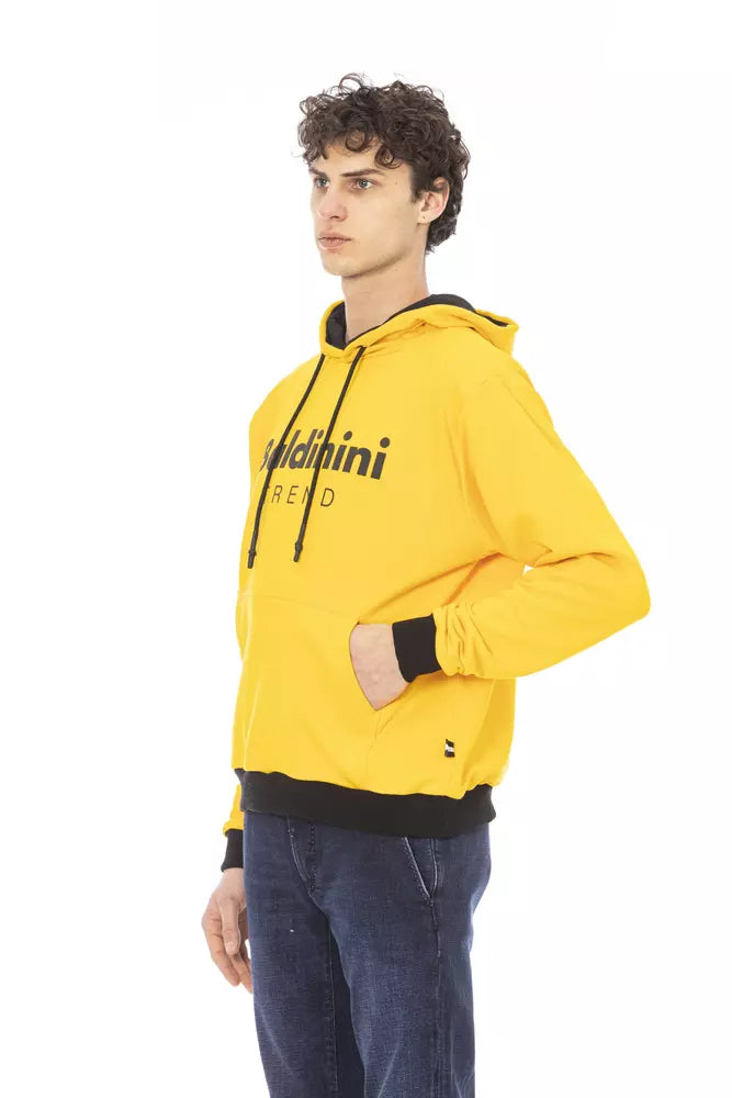 Yellow Cotton Men Sweater - ventzia