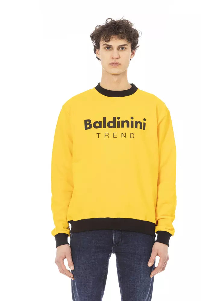 Yellow Cotton Men Sweater - ventzia