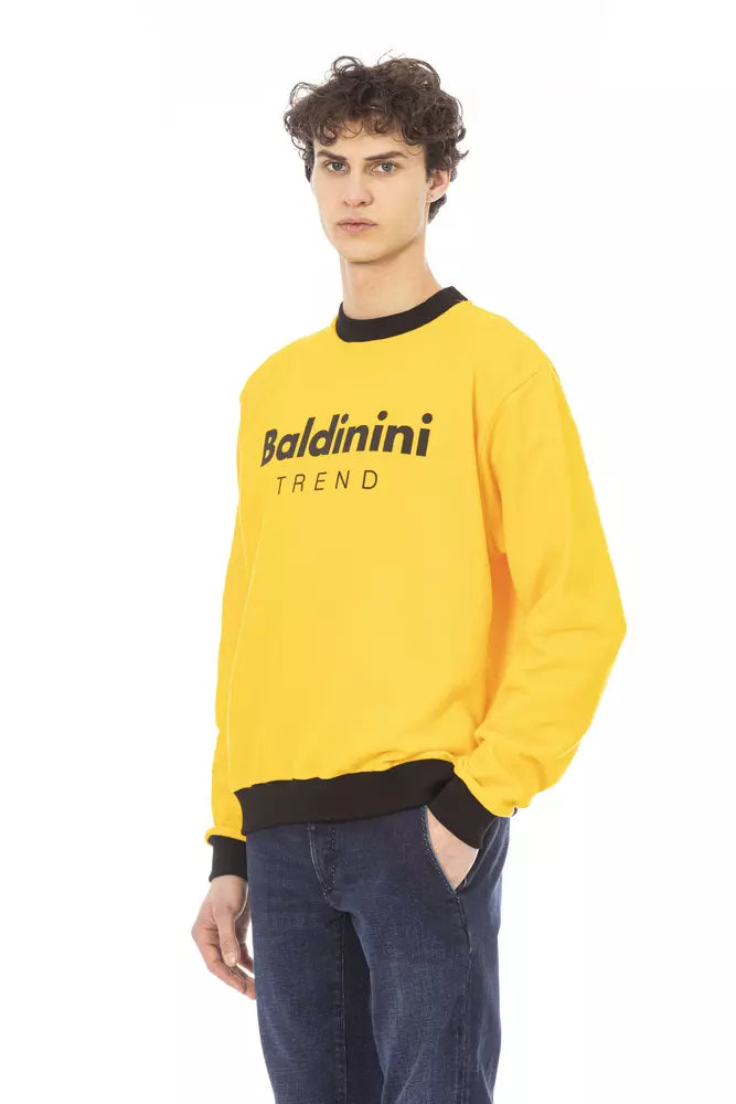 Yellow Cotton Men Sweater - ventzia