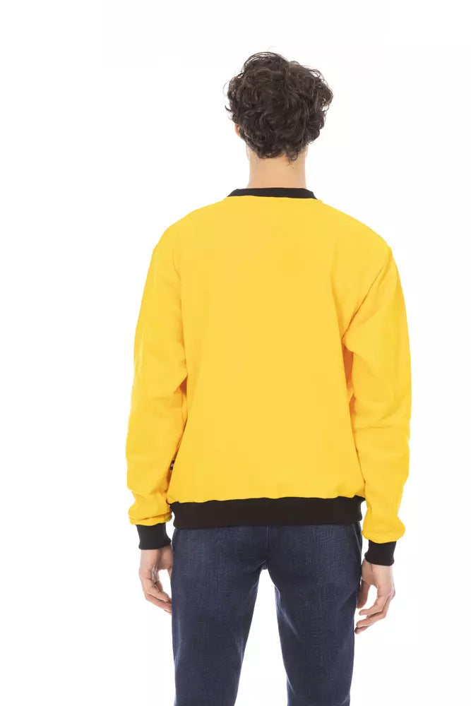 Yellow Cotton Men Sweater - ventzia