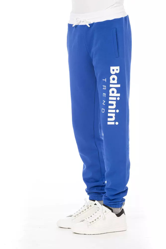 Blue Cotton Men Sport Pant - ventzia