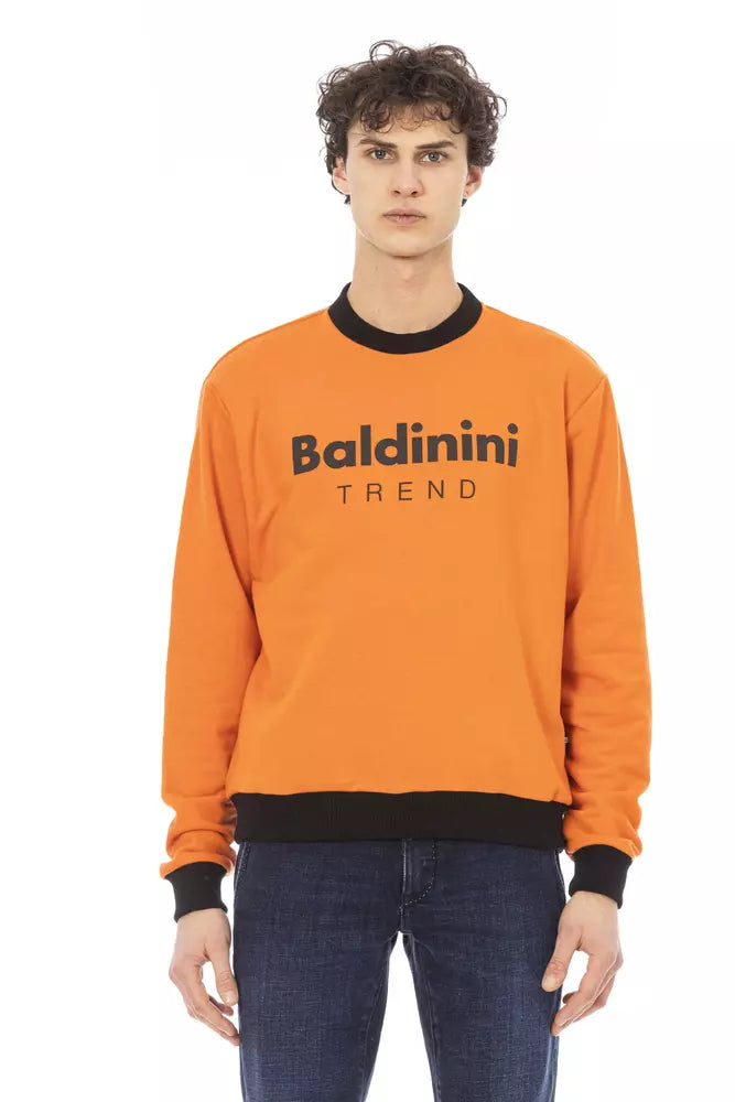 Orange Cotton Men Sweater - ventzia