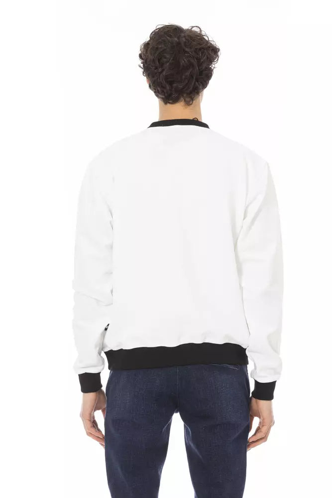 White Cotton Men Sweater - ventzia