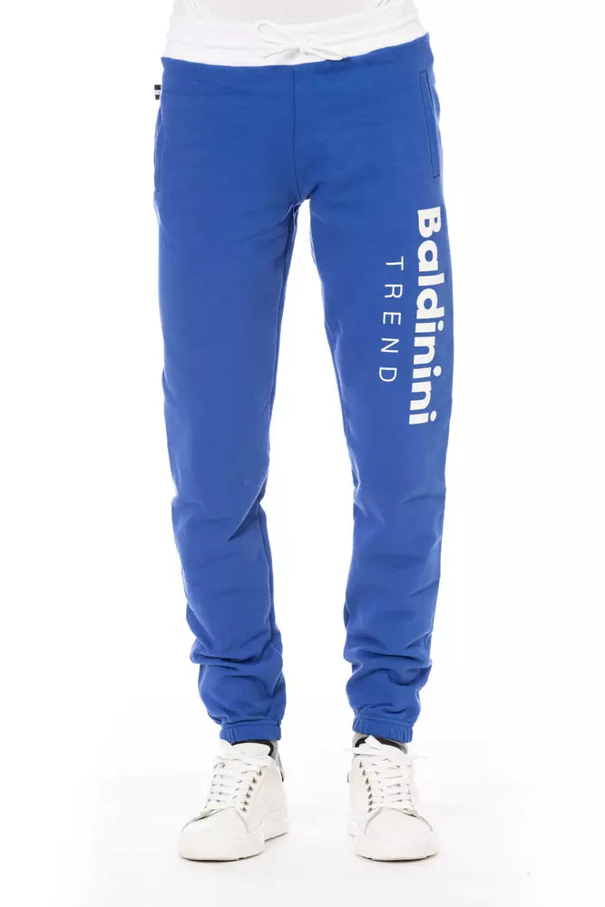 Blue Cotton Men Sport Pant - ventzia