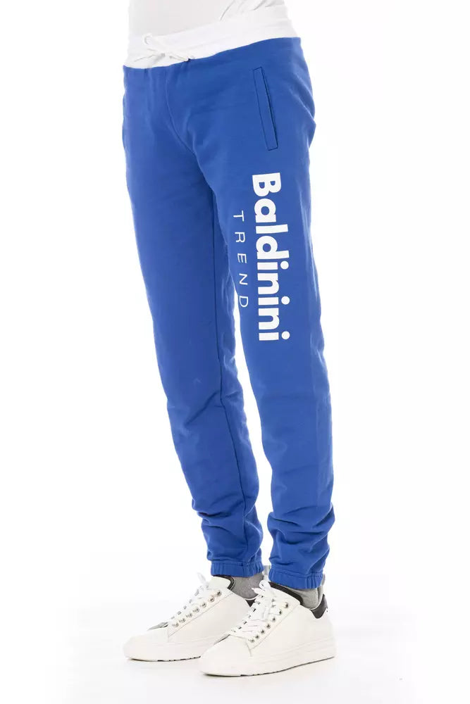 Blue Cotton Men Sport Pant - ventzia