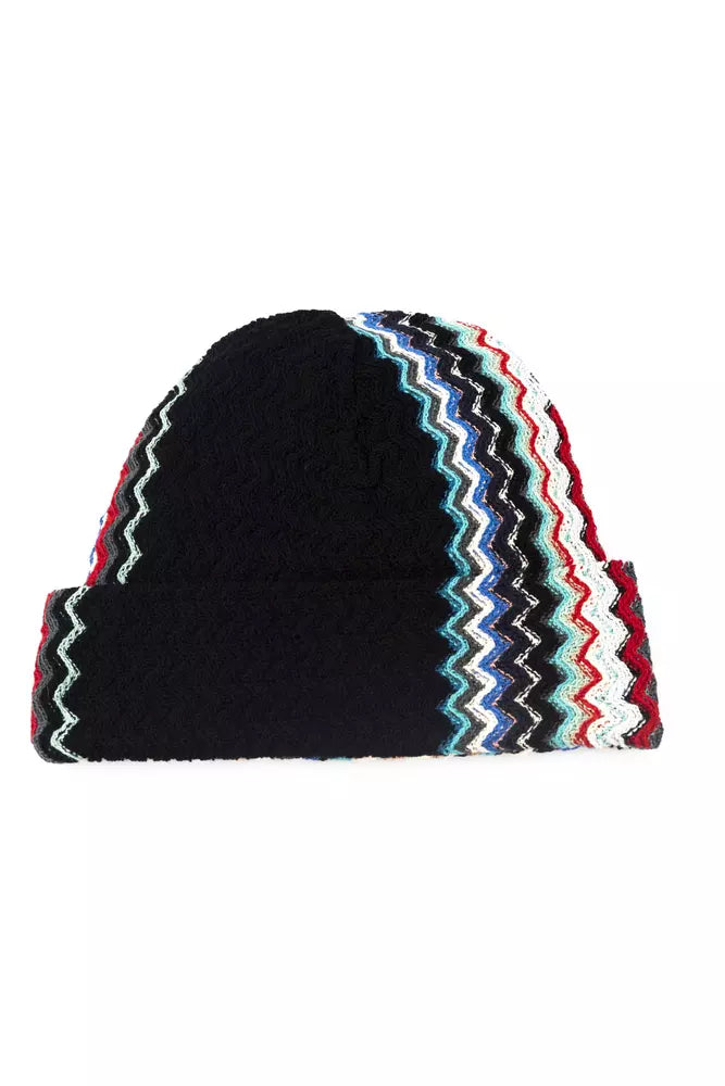 Multicolor Wool Men Cap - ventzia