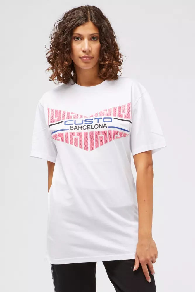White Cotton Women T-Shirt - ventzia