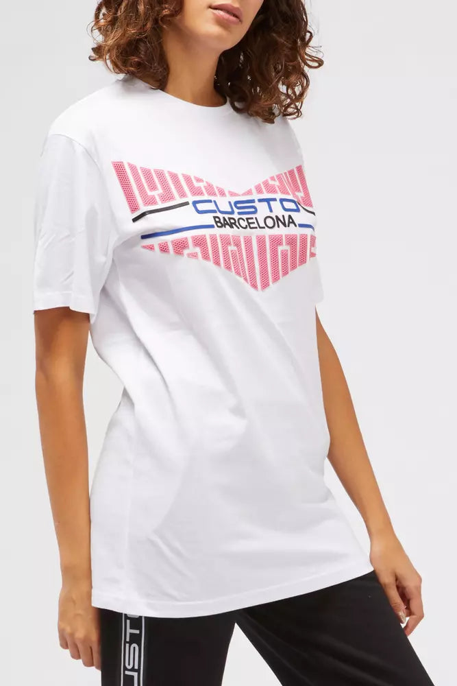White Cotton Women T-Shirt - ventzia