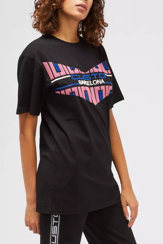 Black Cotton Women's T-Shirt - ventzia