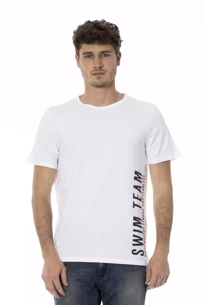 White Cotton Men's T-Shirt - ventzia