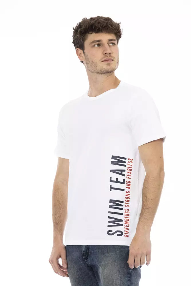 White Cotton Men's T-Shirt - ventzia