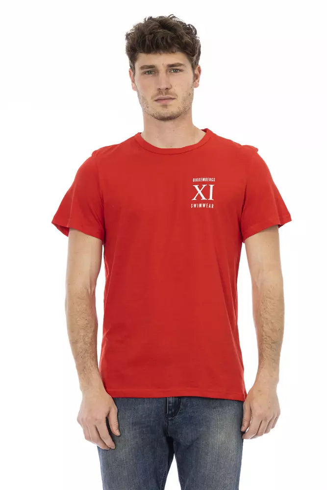 Red Cotton Men T-Shirt - ventzia
