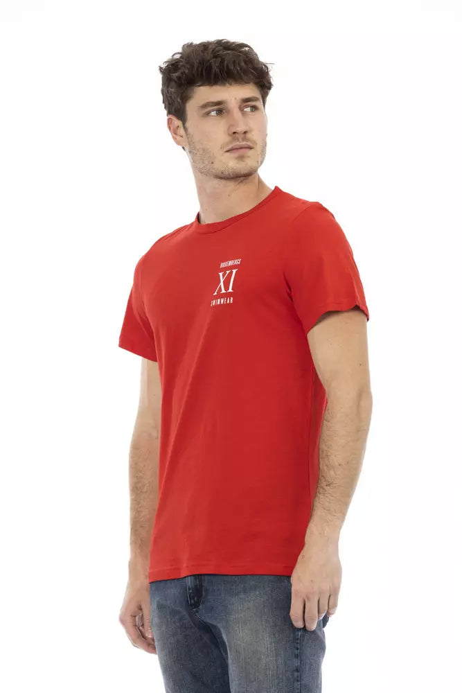 Red Cotton Men T-Shirt - ventzia