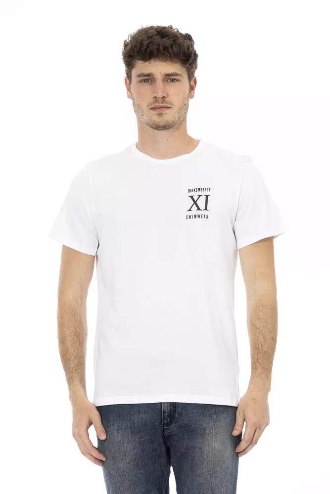 White Cotton Men T-Shirt - ventzia