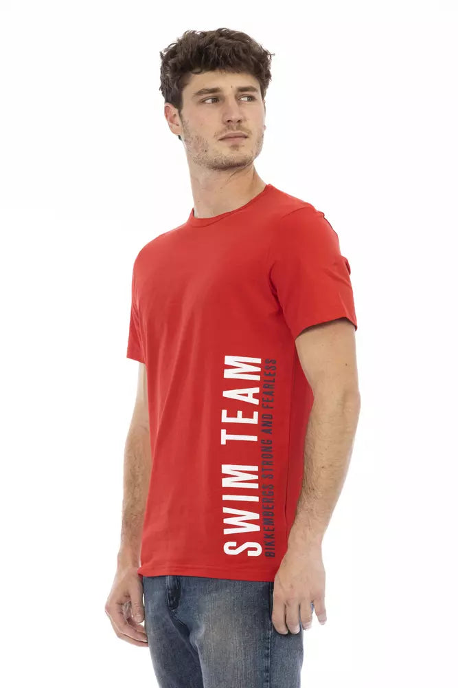 Red Cotton Men T-Shirt - ventzia
