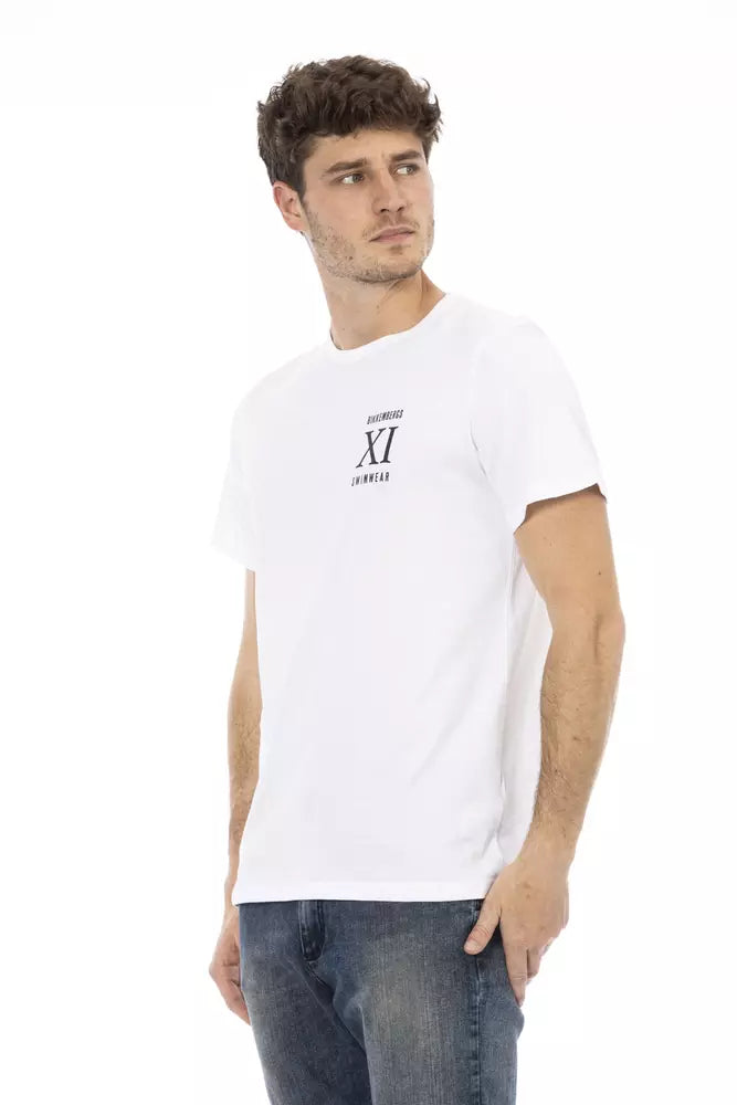 White Cotton Men T-Shirt - ventzia