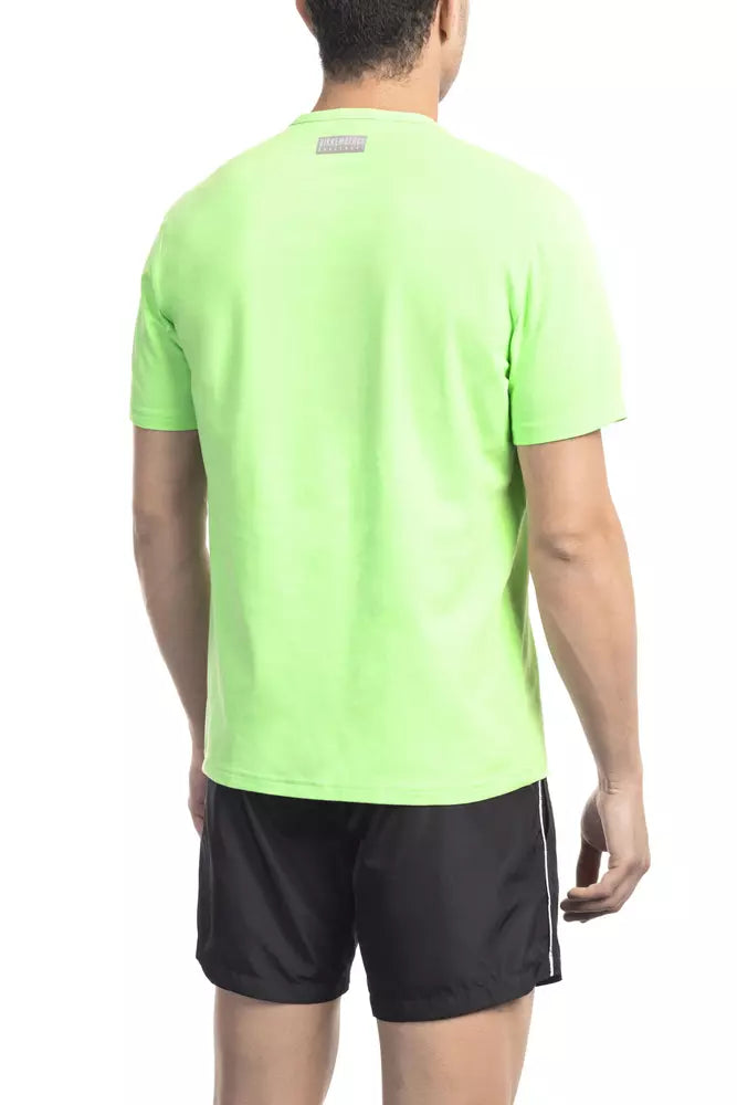 Green Cotton Men T-Shirt - ventzia