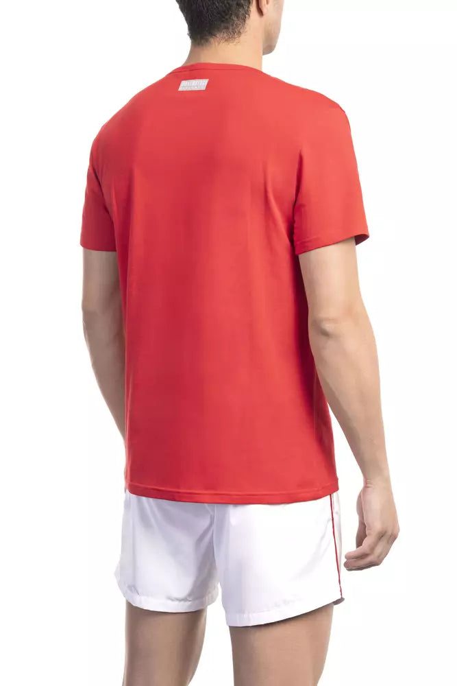 Red Cotton Men T-Shirt - ventzia