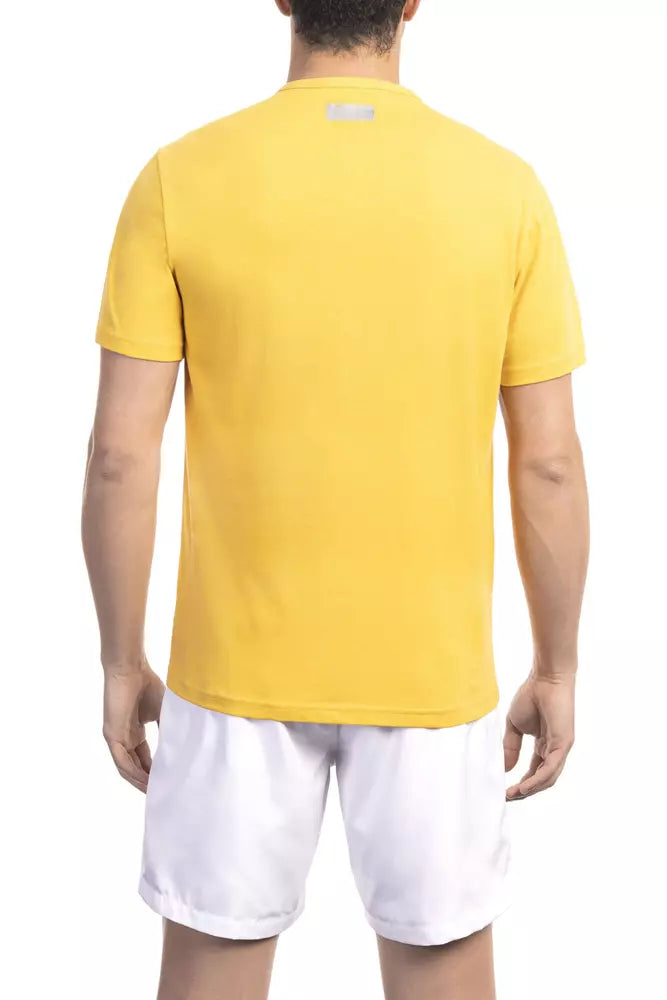 Yellow Cotton Men T-Shirt - ventzia