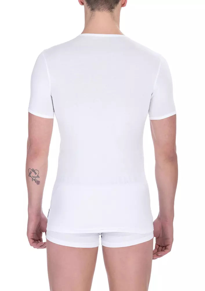 White Cotton Men's T-Shirt - ventzia