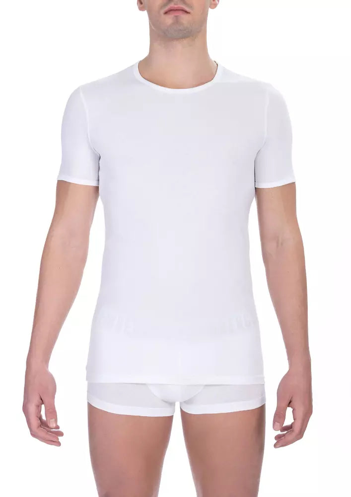 White Cotton Men's T-Shirt - ventzia