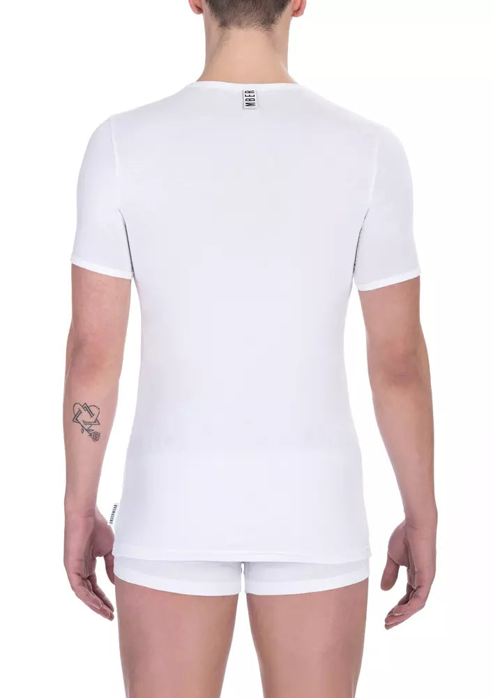White Cotton Men's T-Shirt - ventzia