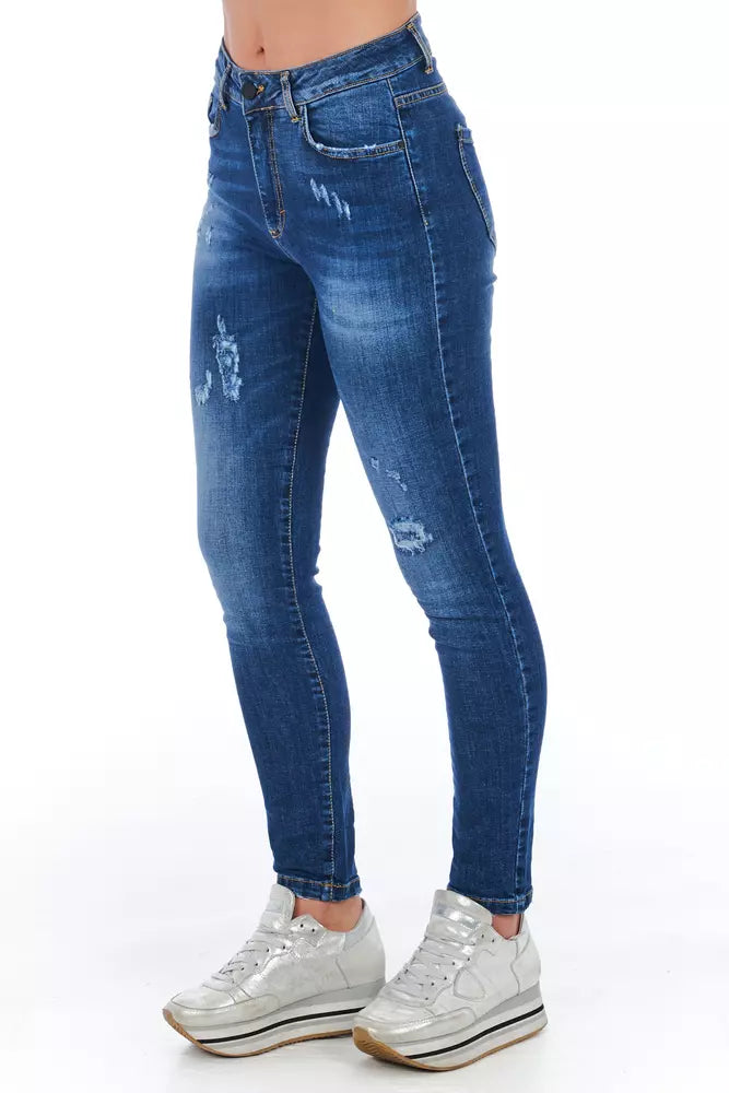 Blue Denim Women Jeans - ventzia