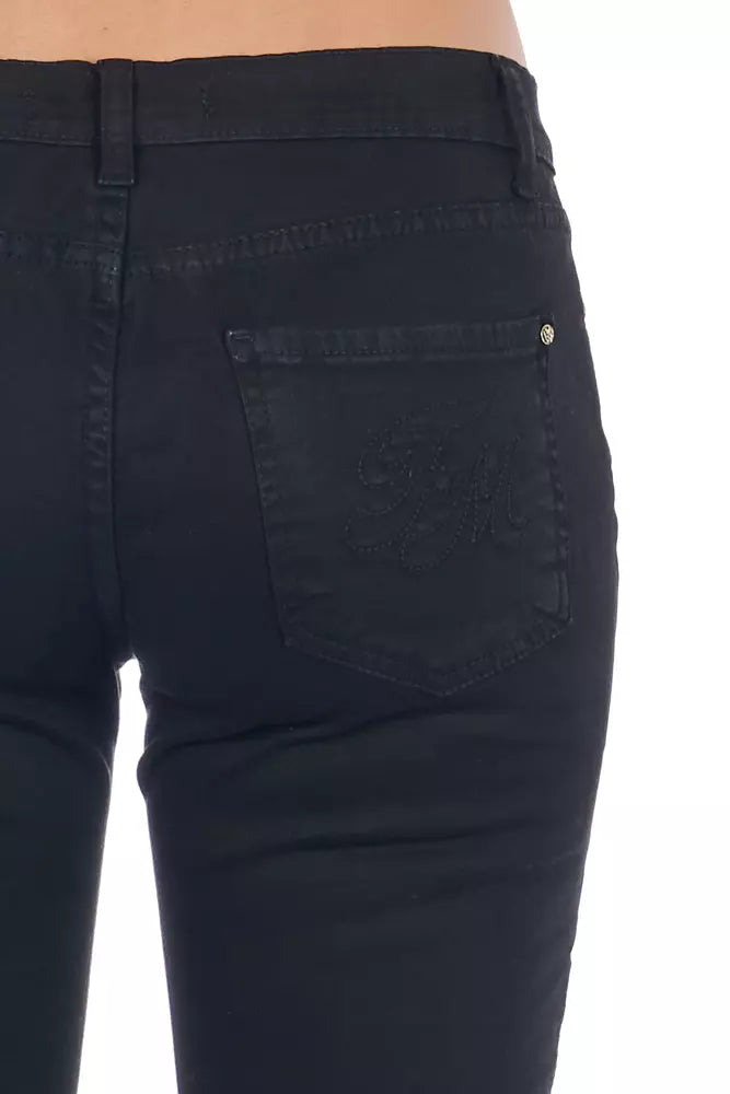 Black Cotton Women Jeans - ventzia