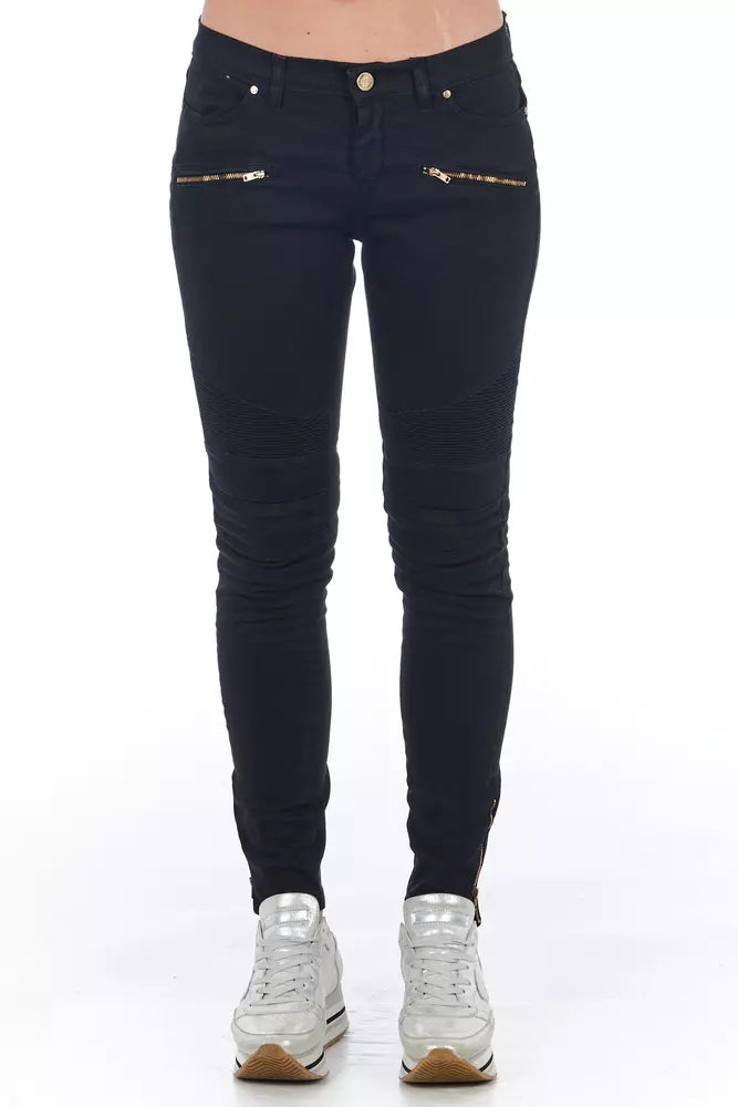 Black Cotton Women Jeans - ventzia