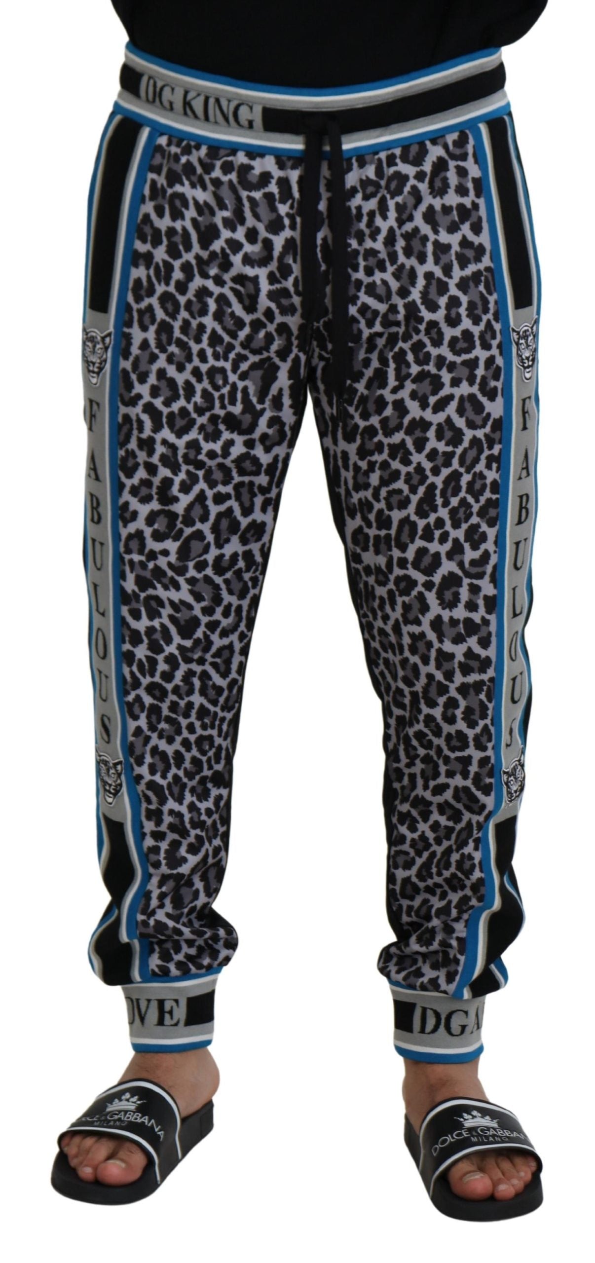 Multicolor DG King Leopard Print Jogger Pants - ventzia