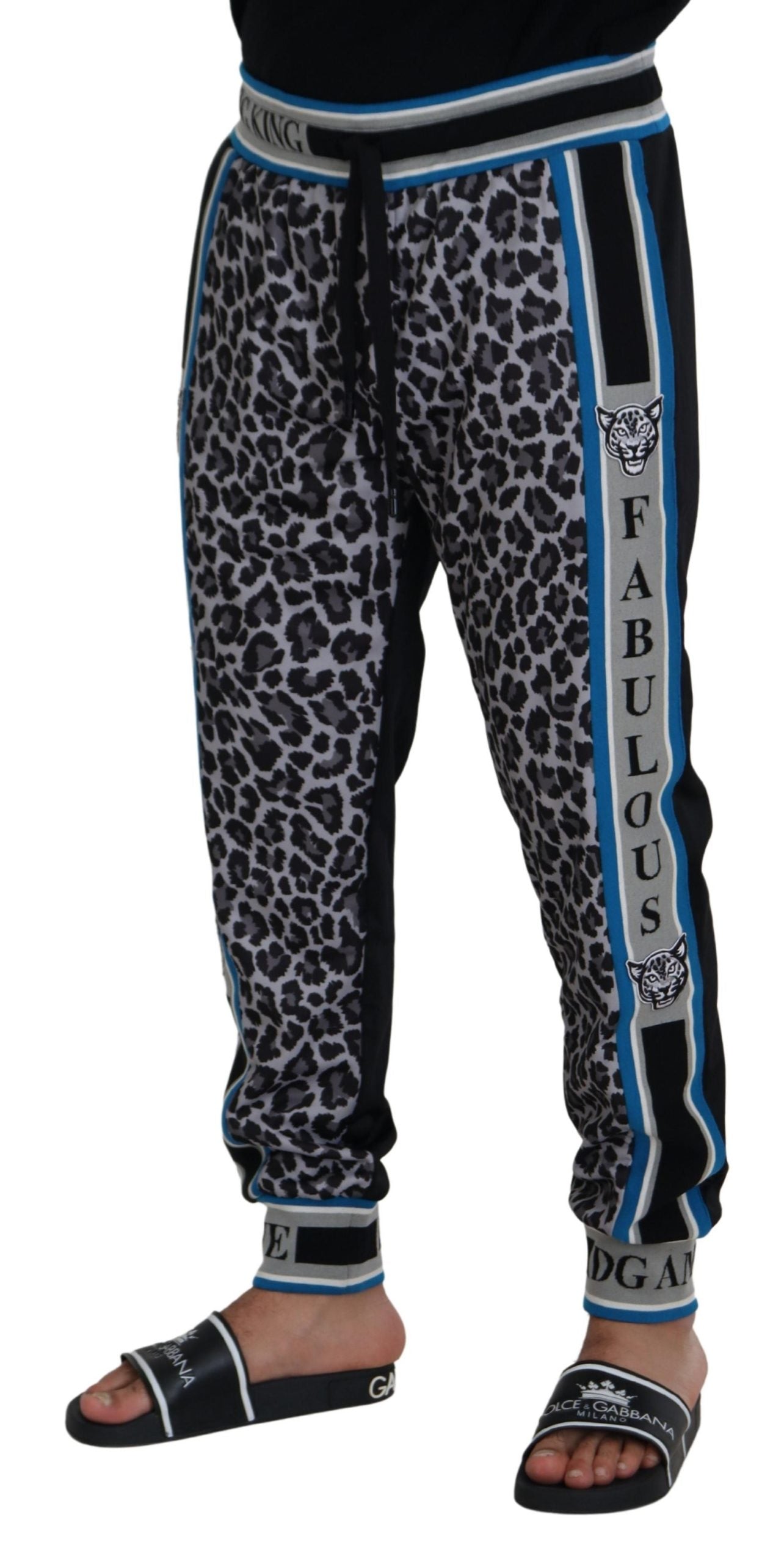 Multicolor DG King Leopard Print Jogger Pants - ventzia