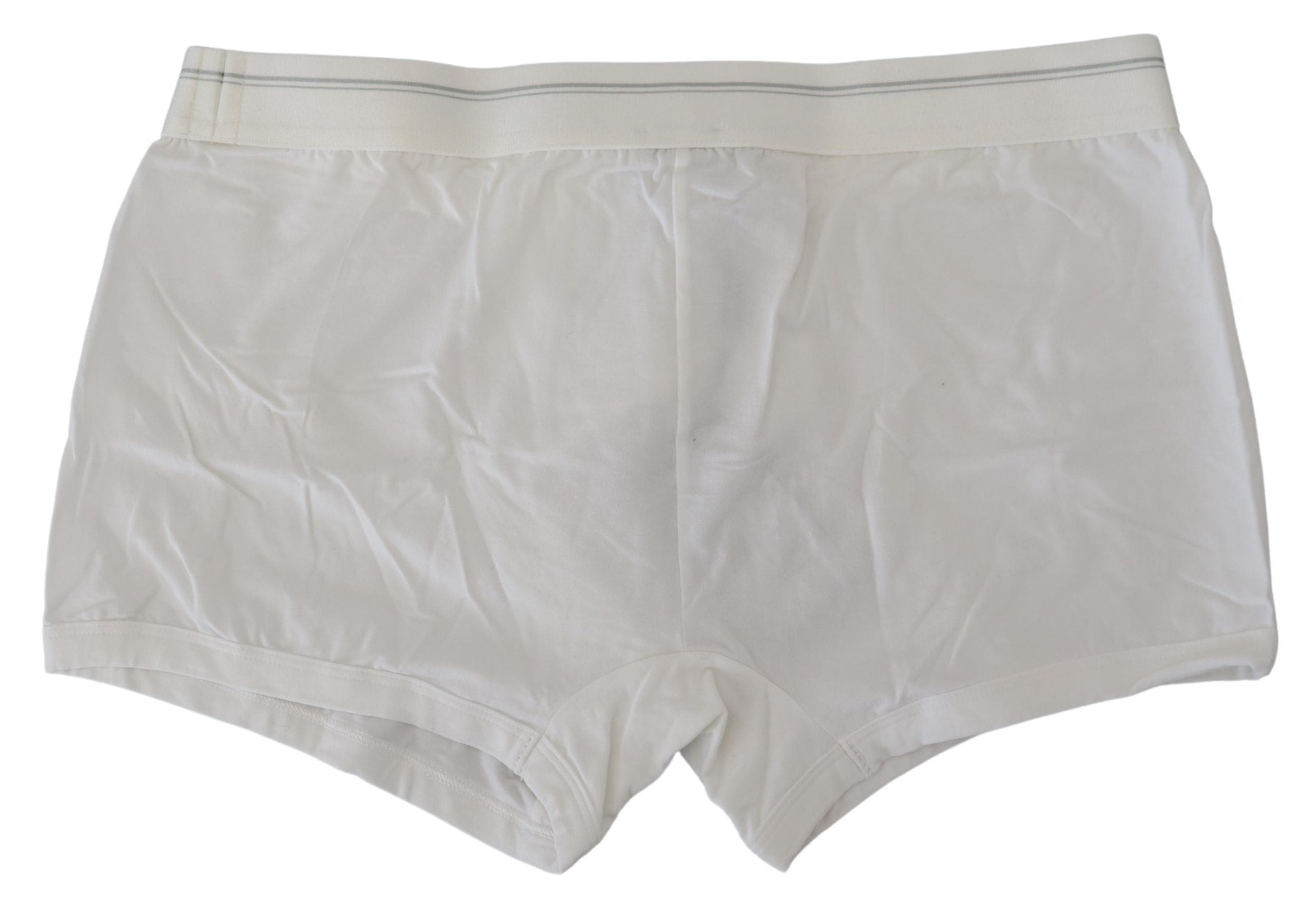 White Cotton Blend Regular Boxer Underwear - ventzia