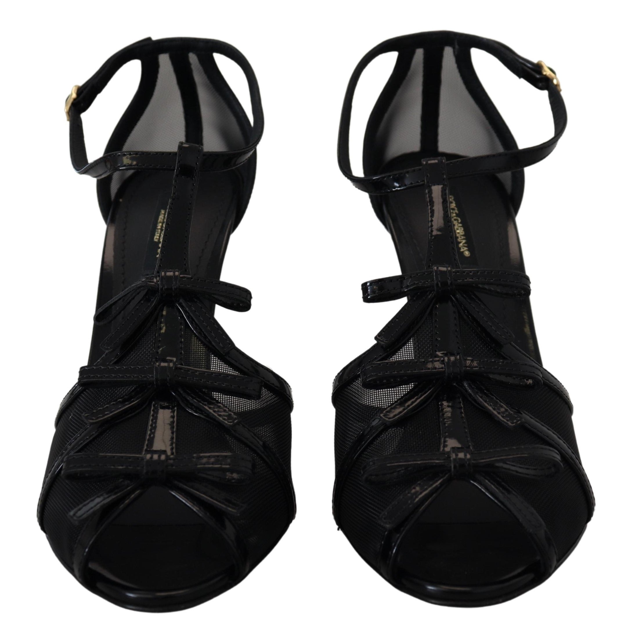 Black Stiletto High Heels Sandals Shoes - ventzia
