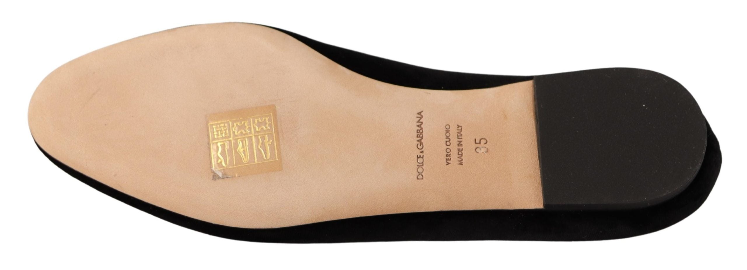 Black DG Sacred Heart Patch Slip On Flat Shoes - ventzia