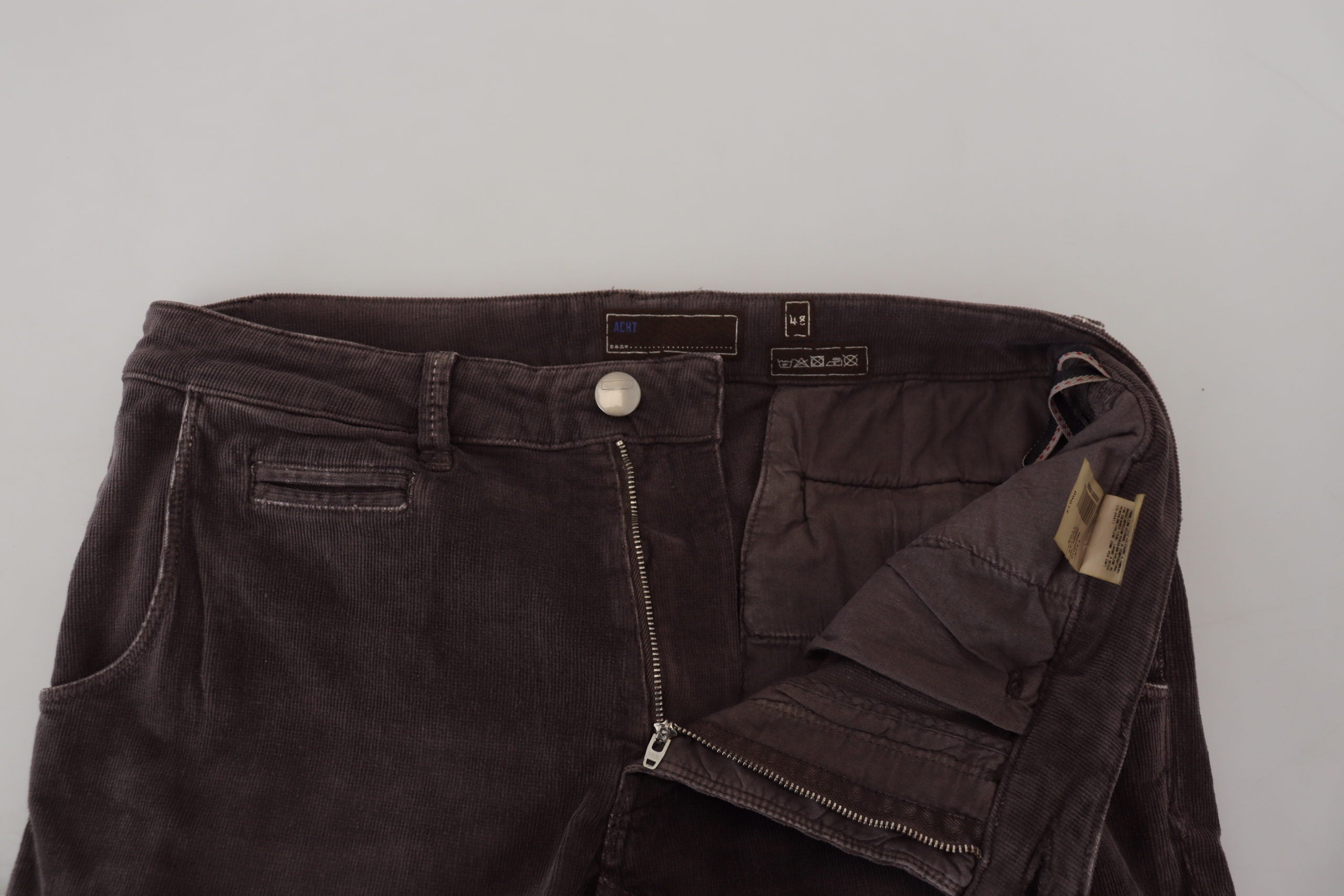 Brown Cotton Straight Fit Men Casual Pants - ventzia