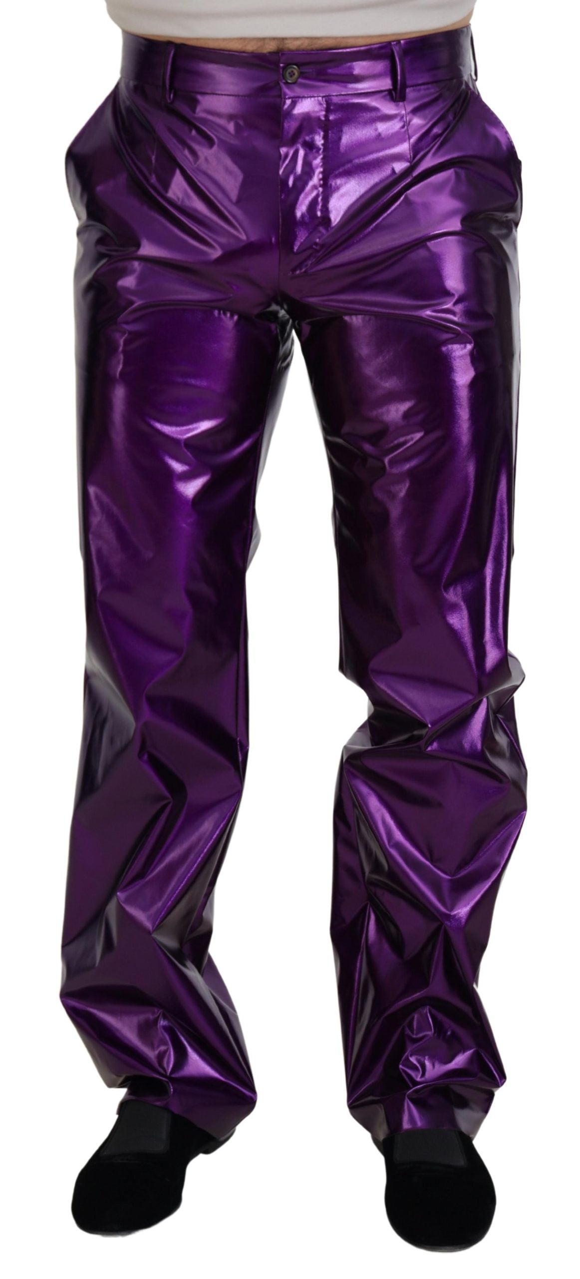Purple Shining Men Casual Pants - ventzia