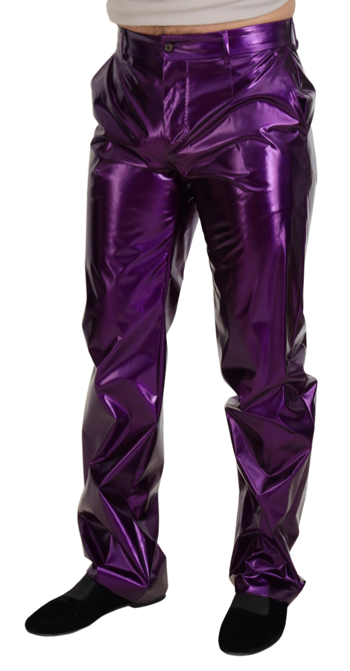 Purple Shining Men Casual Pants - ventzia